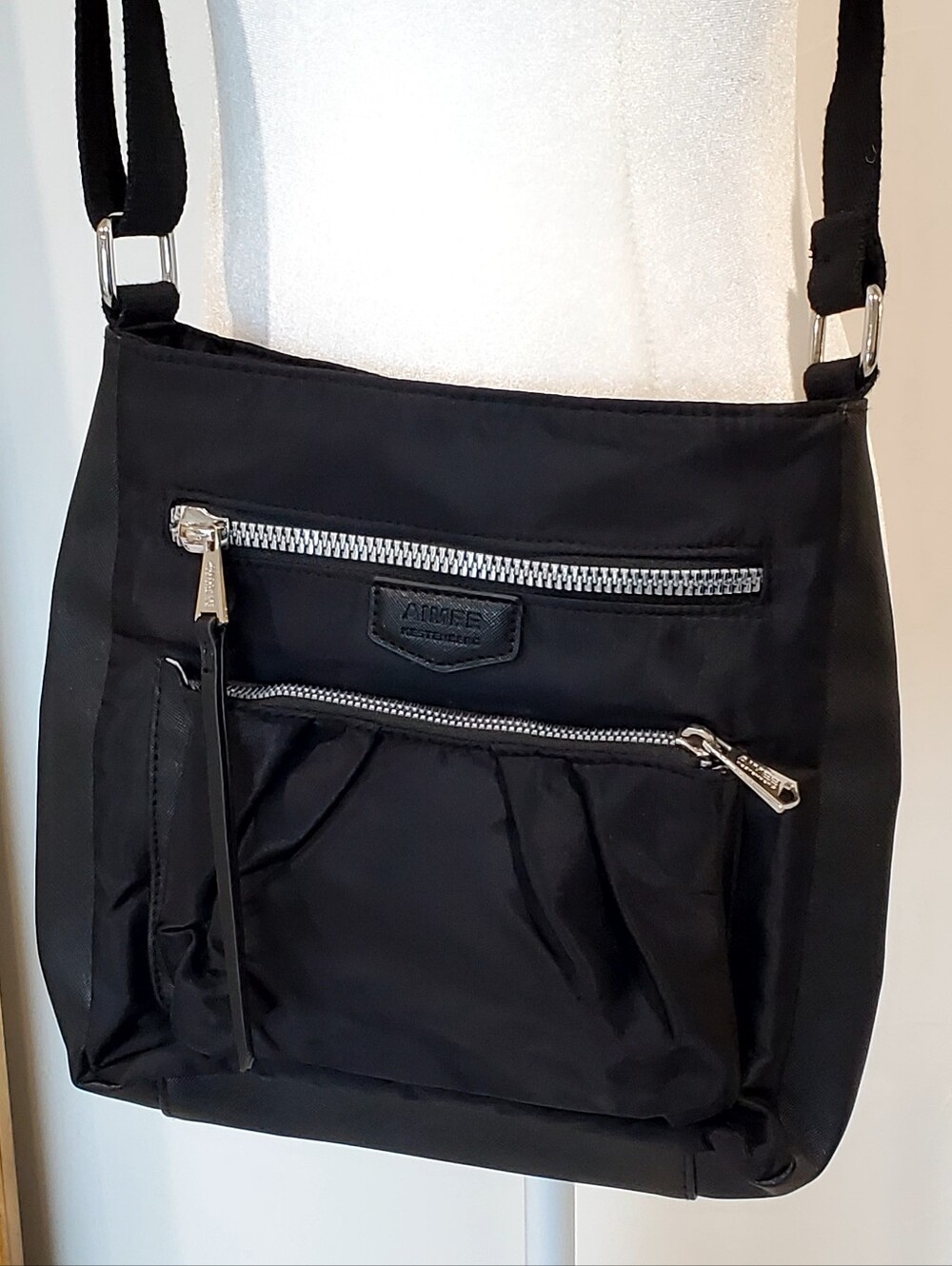 Aimee Kestenberg Well Appointed All Weather Nylon Crossbody Bag, Black, NWOT - Picture 9 of 13